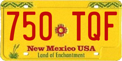 NM license plate 750TQF