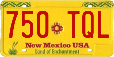 NM license plate 750TQL