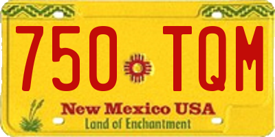 NM license plate 750TQM
