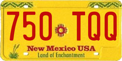 NM license plate 750TQQ