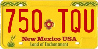 NM license plate 750TQU