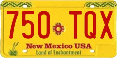 NM license plate 750TQX
