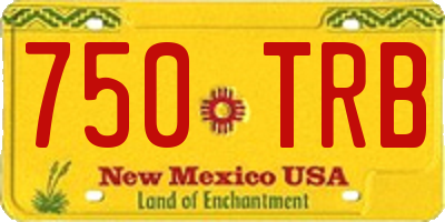 NM license plate 750TRB