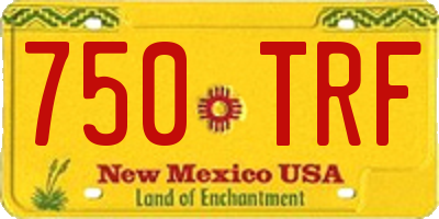NM license plate 750TRF