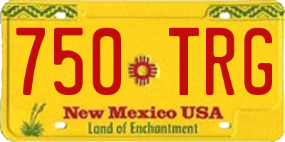 NM license plate 750TRG