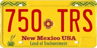 NM license plate 750TRS