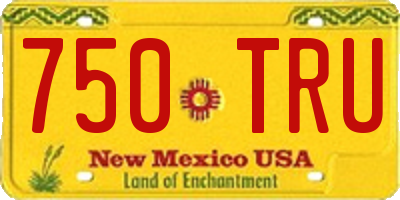 NM license plate 750TRU