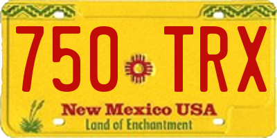 NM license plate 750TRX