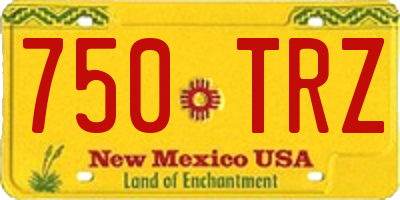 NM license plate 750TRZ