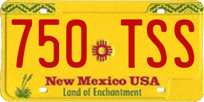 NM license plate 750TSS