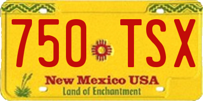 NM license plate 750TSX