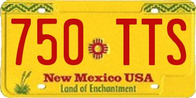 NM license plate 750TTS