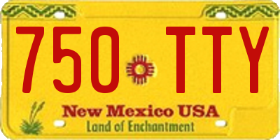 NM license plate 750TTY