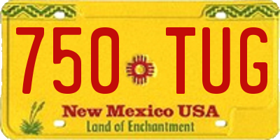 NM license plate 750TUG