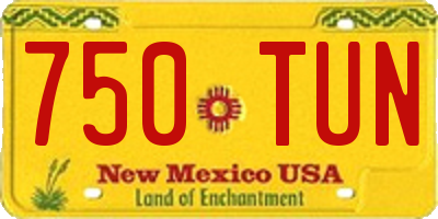 NM license plate 750TUN