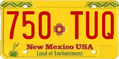 NM license plate 750TUQ