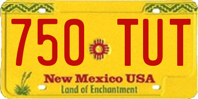 NM license plate 750TUT