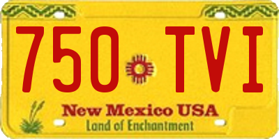 NM license plate 750TVI