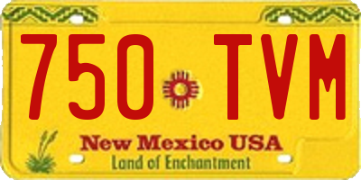 NM license plate 750TVM
