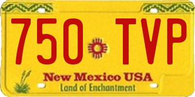 NM license plate 750TVP