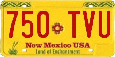 NM license plate 750TVU