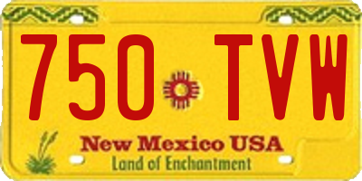 NM license plate 750TVW