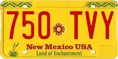NM license plate 750TVY