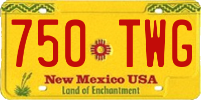 NM license plate 750TWG