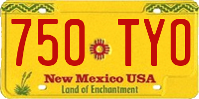 NM license plate 750TYO