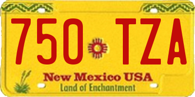 NM license plate 750TZA