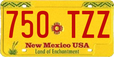 NM license plate 750TZZ