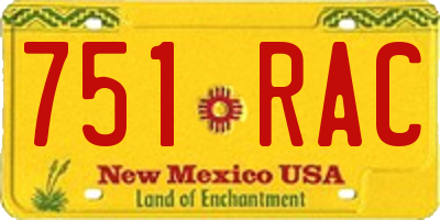 NM license plate 751RAC