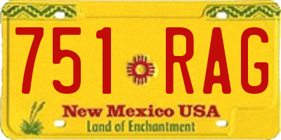 NM license plate 751RAG