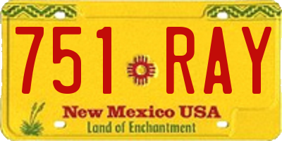 NM license plate 751RAY