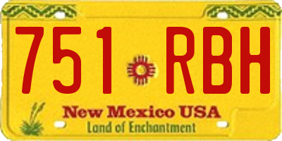 NM license plate 751RBH