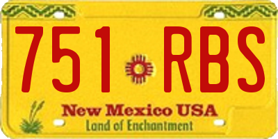 NM license plate 751RBS
