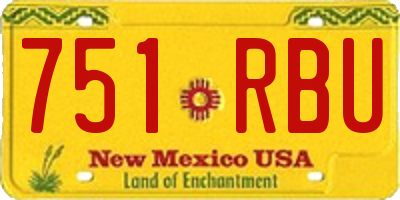 NM license plate 751RBU