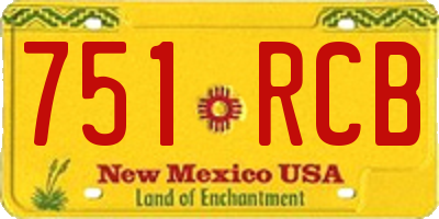 NM license plate 751RCB