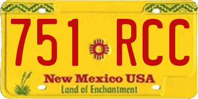 NM license plate 751RCC