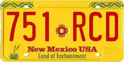 NM license plate 751RCD