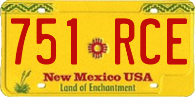 NM license plate 751RCE