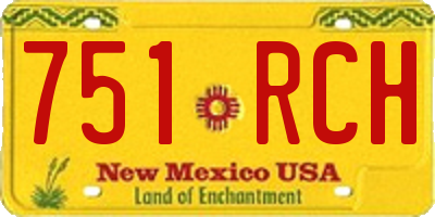 NM license plate 751RCH