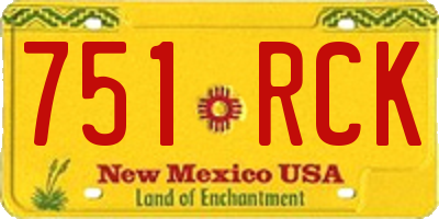 NM license plate 751RCK