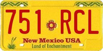 NM license plate 751RCL