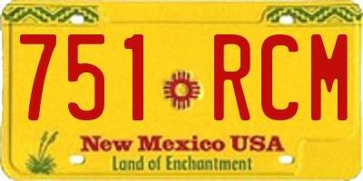 NM license plate 751RCM