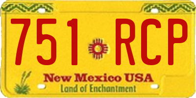 NM license plate 751RCP