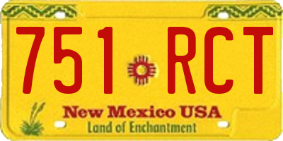 NM license plate 751RCT