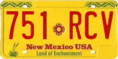 NM license plate 751RCV