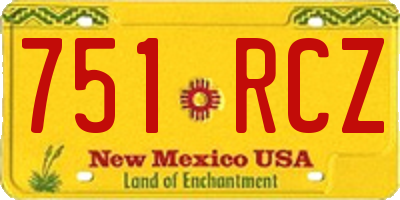 NM license plate 751RCZ