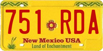 NM license plate 751RDA